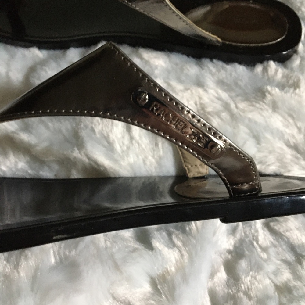 RARE RACHEL ZOE GUNMETAL METALLIC “CAMI” SANDALS - Picture 6 of 10